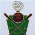 Lion's Club 'Part of Arnie's Army' Arnold Palmer Metal Pocket Crest - Crossed Clubs