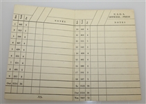 Sam Snead Signed 1937 US Open at Oakland Hills Official Scorecard JSA ALOA