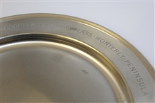 1974 Senior Golf Association Pebble Beach Spyglass Gorham Pewter Trophy Plate