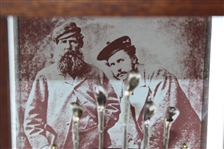 1987 Memorial Tournament Old Tom Morris & Young Tom Morris Display Gift w/Silver Clubs