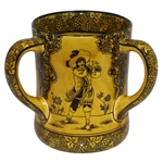 Circa 1900 Royal Doulton Morrisian Ware 3-Handled Mug Depicting 3 Golfers - Rare