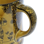 Circa 1900 Royal Doulton Morrisian Ware 3-Handled Mug Depicting 3 Golfers - Rare