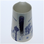 Circa 1900 Royal Doulton Morrisian Ware Small Pitcher in Ivory with 17th Century Golf Figures