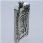 St. Andrews 'The Old Course' Pewter Flask with Course Layout - Excellent Condition with Funnel & Box