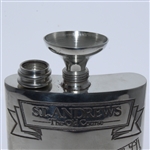 St. Andrews 'The Old Course' Pewter Flask with Course Layout - Excellent Condition with Funnel & Box