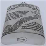 St. Andrews 'The Old Course' Pewter Flask with Course Layout - Excellent Condition with Funnel & Box