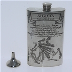 Augusta National Golf Club English Pewter Golf Flask - Great Condition with Funnel & Box