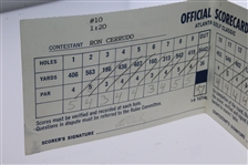 Al Geiberger Signed '59' Logo Golf Ball & 1975 Atlanta Golf Classic Used Scorecard JSA ALOA
