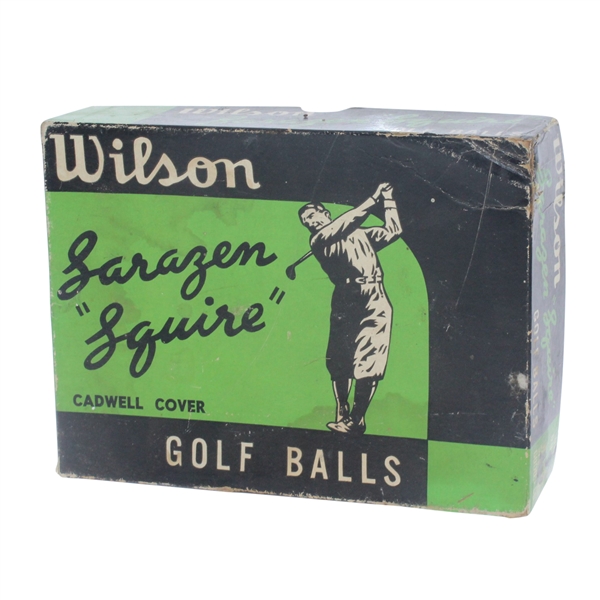 Wilson Sarazen Squire Cadwell Cover Dozen Golf Balls - Box Only - Roth Collection