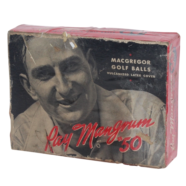 MacGregor Ray Mangrum Vulcanized Latex Cover Dozen Golf Balls - Box Only - Roth Collection