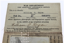 Ben Hogan's War Department Officers ID Card - Full Name Signature, Photo, & Fingerprints JSA ALOA