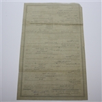 Ben Hogan's Personal 1942 Texas Dept. of Health Record of Birth (Birth Certificate 8/13/1912)