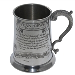 St. Andrews The Old Course Pewter Golf Tankard - Made in England