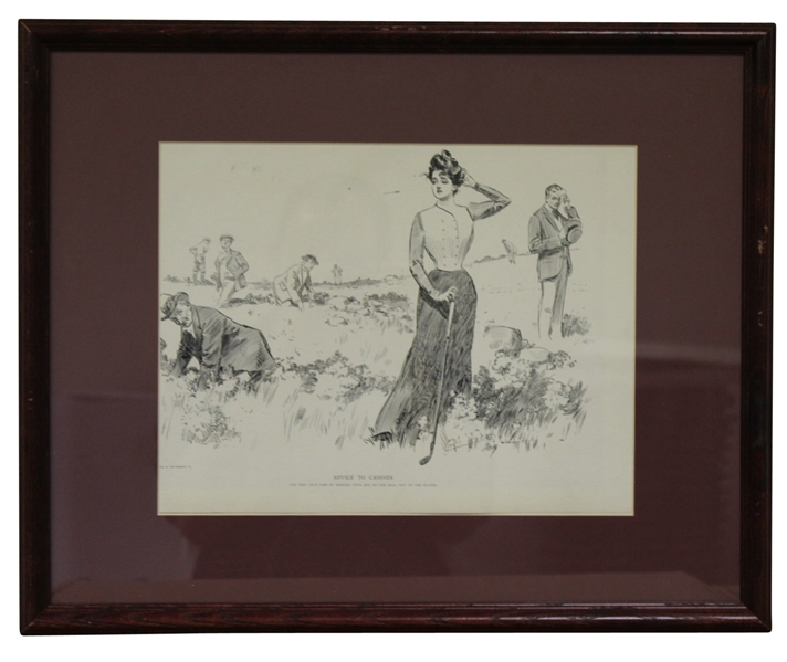 Advice to Caddies Print - Framed - Roth Collection