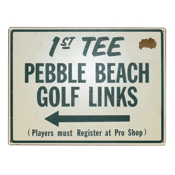 Pebble Beach Golf Links 1st Tee Sign - Roth Collection