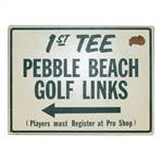 Pebble Beach Golf Links 1st Tee Sign - Roth Collection