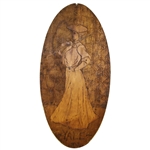 1905 Yale Female Golfer Wood Carving - Roth Collection