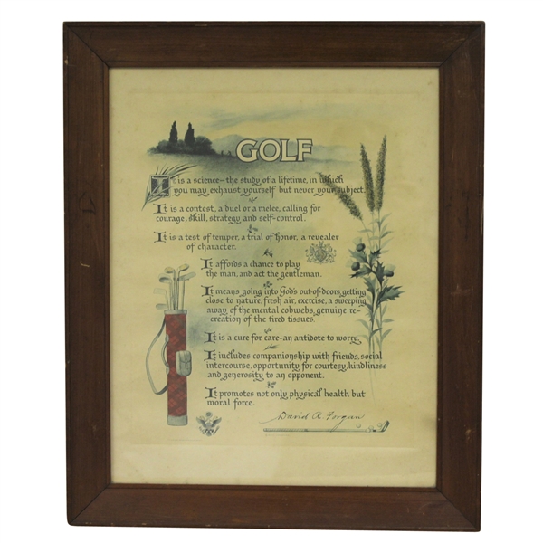 Golf by David R. Forgan Print - Framed - Roth Collection