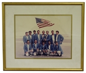 1991 Ryder Cup American Team Photo with Trophy - Framed - Roth Collection