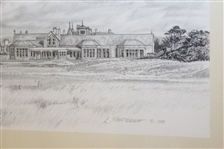 1989 Linda Hartough 'The Clubhouse and 18th Hole at Royal Troon Golf Club'