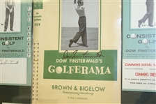 Dow Finsterwald Display - Consistant Golf and Golferama - Framed - JSA ALOA