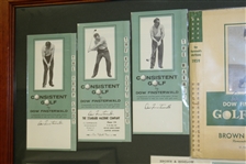 Dow Finsterwald Display - Consistant Golf and Golferama - Framed - JSA ALOA