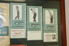 Dow Finsterwald Display - Consistant Golf and Golferama - Framed - JSA ALOA