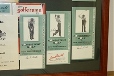 Dow Finsterwald Display - Consistant Golf and Golferama - Framed - JSA ALOA