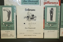 Dow Finsterwald Display - Consistant Golf and Golferama - Framed - JSA ALOA