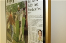 April 10, 2000 Augusta Chronicle Front Page Plaque - Vijay Singh Win