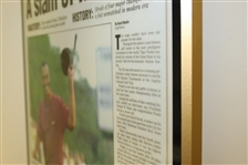 April 9, 2001 Augusta Chronicle Front Page Plaque - Tiger Woods Win