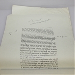 Ben Hogan's Personal Galley Proof of Demaret 1954 Book 'My Partner, Ben Hogan'