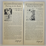 Two 1931 Advertising Calendars with Bobby Jones Lessons on the Back - Roth Collection