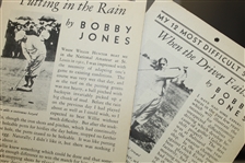 Two 1931 Advertising Calendars with Bobby Jones Lessons on the Back - Roth Collection