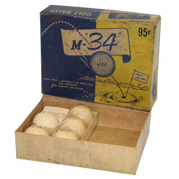 M-34 Liquid Center Golf Balls - One Sleeve, Two Balls, and Original Box - Roth Collection