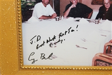 George H. W. Bush Signed Photo with Inscription - Framed JSA ALOA