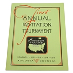 1934 Augusta Invitational Masters Tournament Reproduction Program