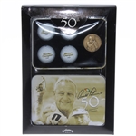 Arnold Palmer Commemorative '50th Masters Appearance' Balls and Medal Set