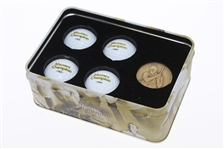 Arnold Palmer Commemorative '50th Masters Appearance' Balls and Medal Set