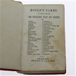 1845 Edition 'Hoyles Games Improved' Book with Goff and other Games