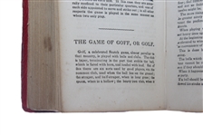 1845 Edition 'Hoyles Games Improved' Book with Goff and other Games