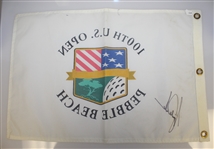 Tiger Woods Signed 2000 US Open at Pebble Beach Flag - Tiger Slam (1/4) JSA ALOA