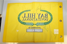 Tiger Woods & Arnold Palmer Signed 2000 Bay Hill Inv. Pinny Flag - Rare JSA ALOA