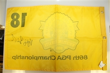 Vijay Singh Signed 2004 PGA Championship at Whistling Straits Flag JSA ALOA