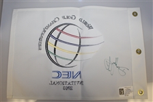 Darren Clarke Signed 2003 NEC Invitational Embroidered Flag JSA ALOA