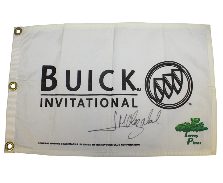 Jose Maria Olazabal Signed Buick Invitational at Torrey Pines Flag JSA ALOA
