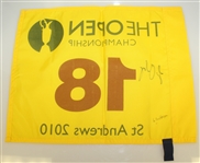 Louie Oosthuizen Signed 2010 Open Championship at St. Andrews Flag JSA ALOA
