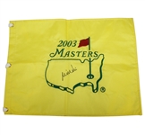 Mike Weir Signed 2003 Masters Embroidered Flag - Seldom Seen Full Sig & Center JSA ALOA