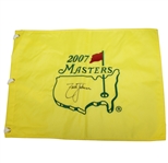 Zach Johnson Signed 2007 Masters Embroidered Flag - Center Signed JSA ALOA