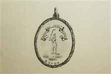 1940's 'The Golfers' Print by Sidney Lucas Published by Paris Etching Society and Printed in France with Key - Framed
